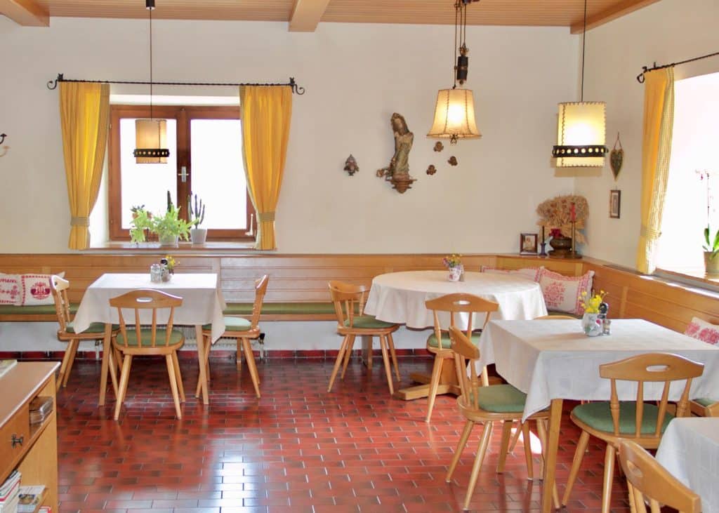Frühstücksraum im Landhaus Meingast